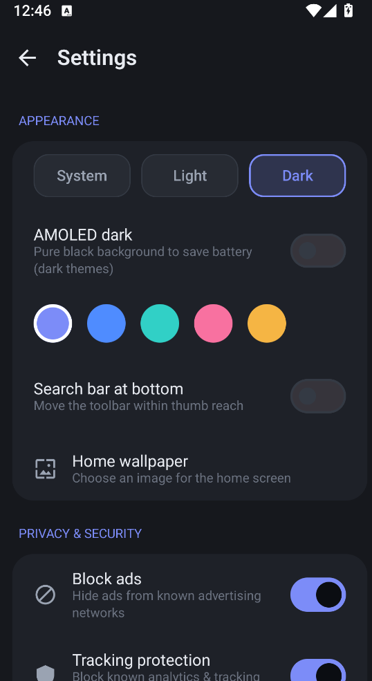 Settings 1